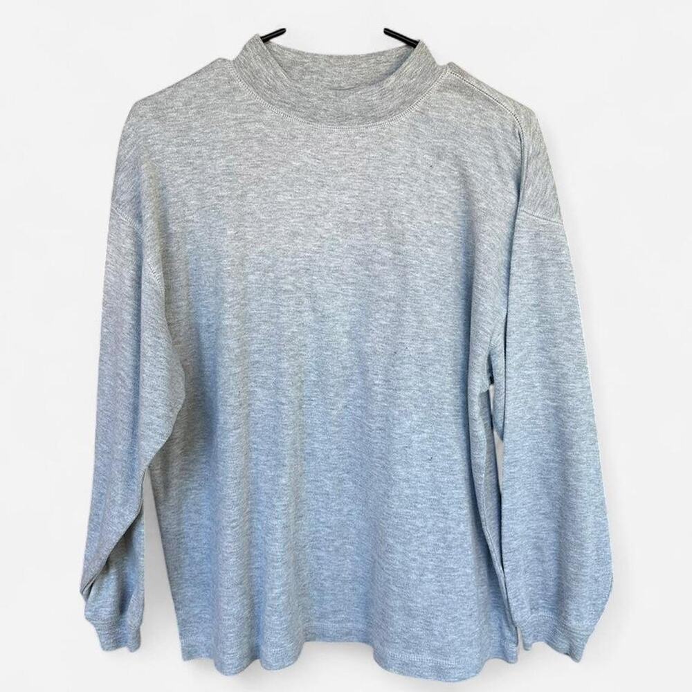 Vintage carriage court sport mock neck long sleeve